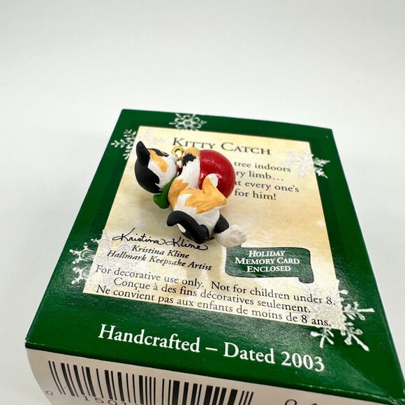 Hallmark Keepsake Kitty Catch 2003 Miniature Cat Christmas Ornament - Picture 11 of 11